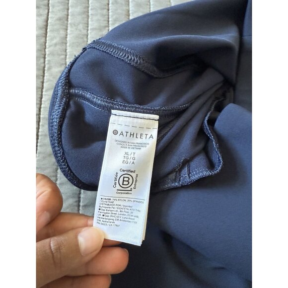 Athleta Women's Navy Blue Delancey Skyline Ankle Flare Pant Size Extra large - Picture 9 of 10